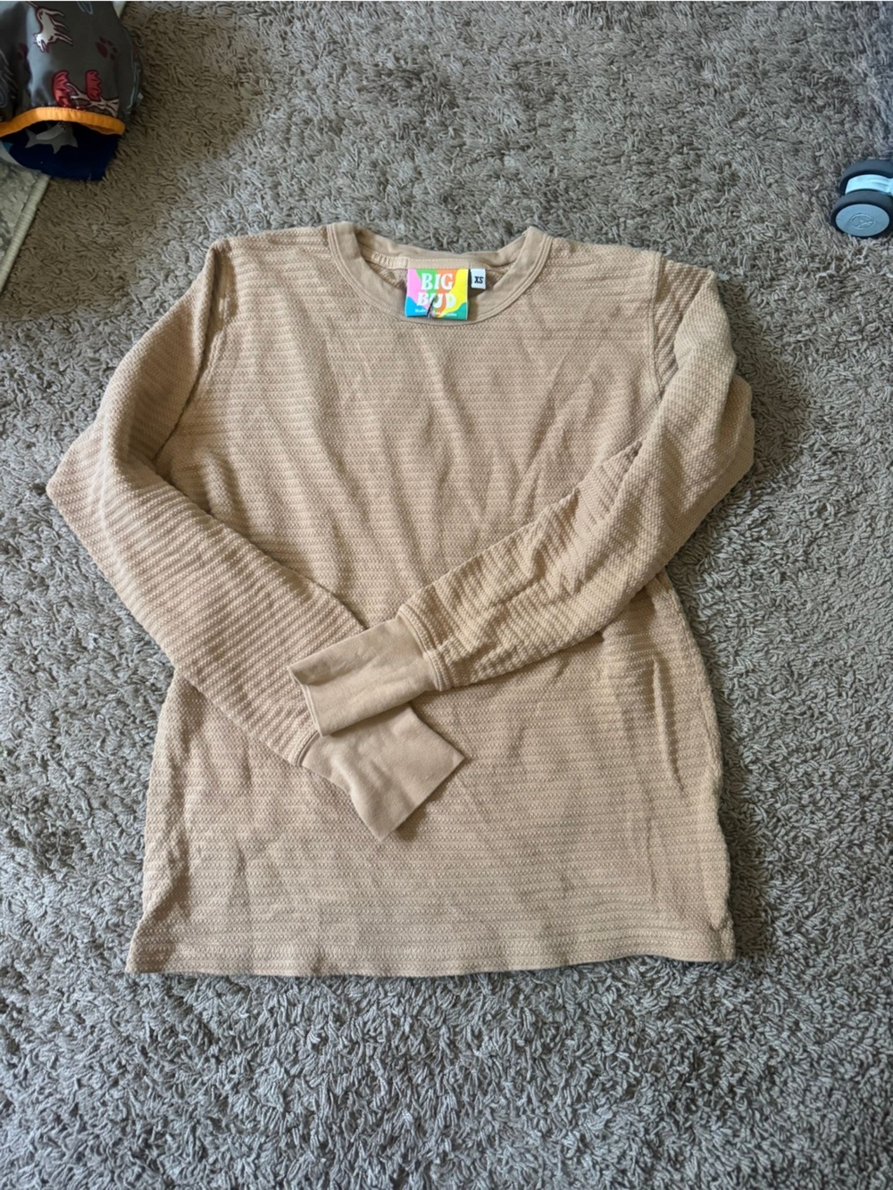 Big Bud Press- Beige Waffle long sleeve tee